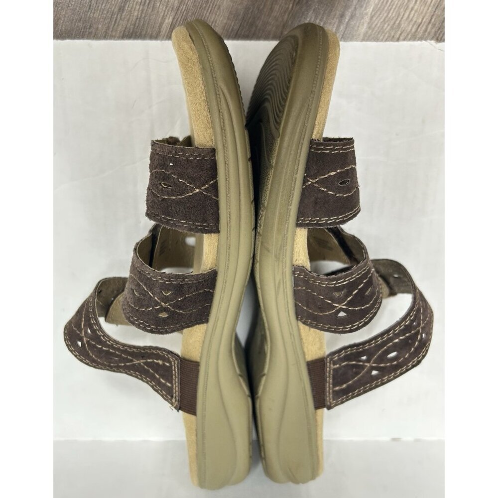 Earth Spirit Sandals Women’s 11 Brown Suede Gelron Cusion Slip On Shoes Slide - Picture 4 of 8